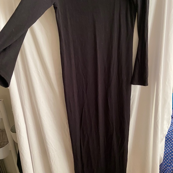 Bleusalt long sleeve crew neck maxi dress, Black, Large - Picture 7 of 7